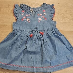 Kids Headquarters Blue Flutter Sleeve Sundress